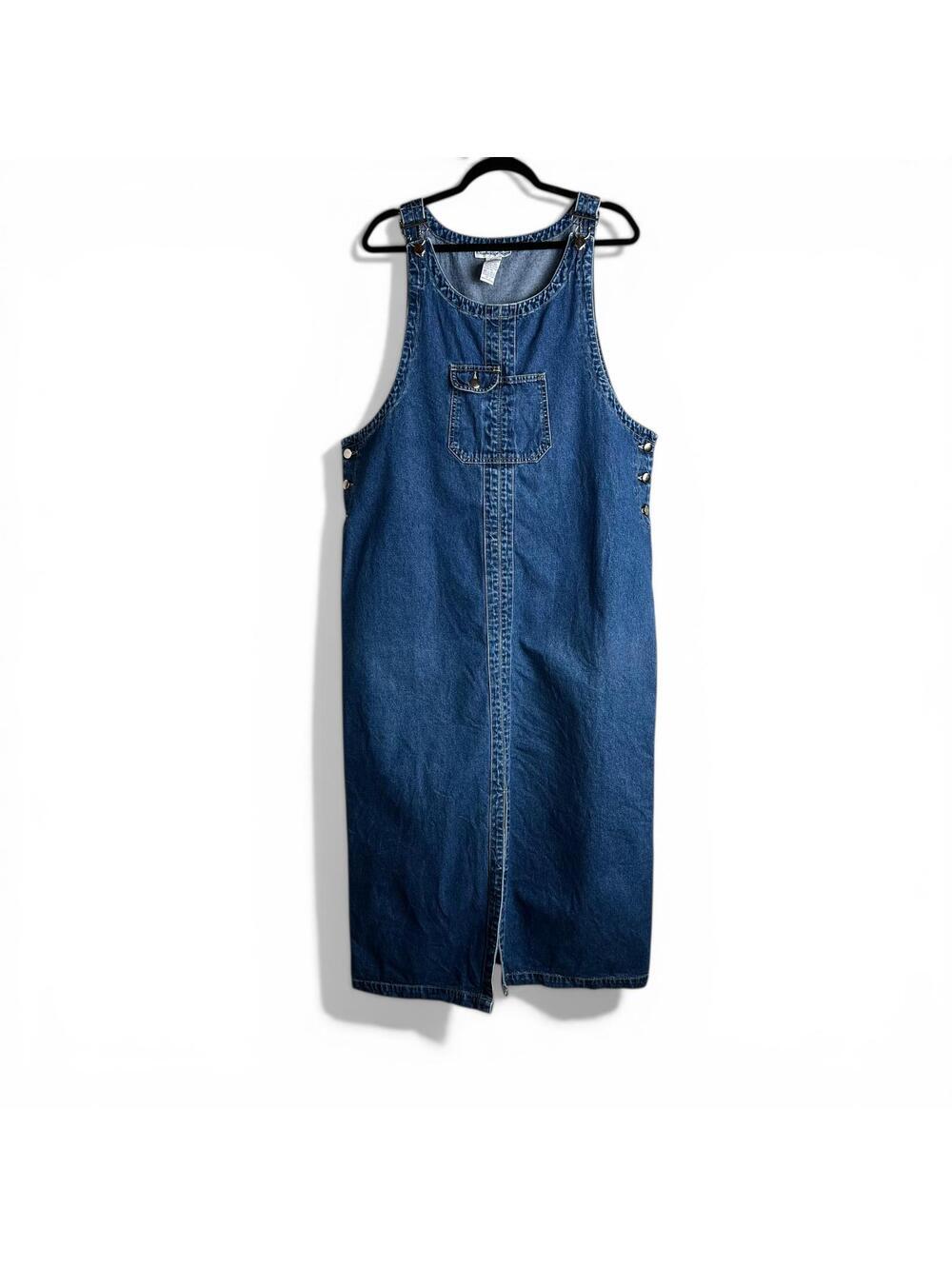 Vintage 90s Denim Overall Dress XL